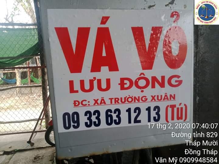 Vá vỏ trường xuân,tháp mười,đồng tháp,