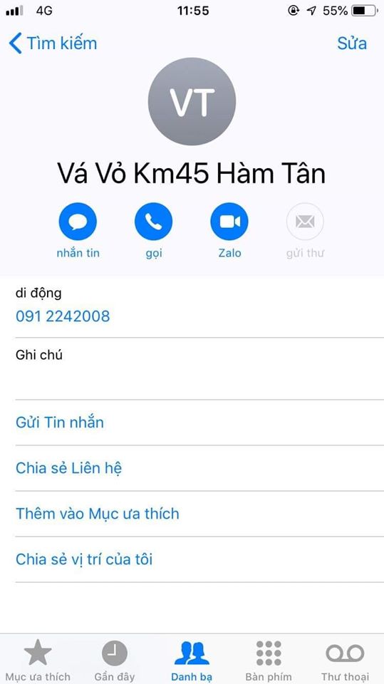 Vá vỏ KM45 Hàm Tân Bình Thuận
